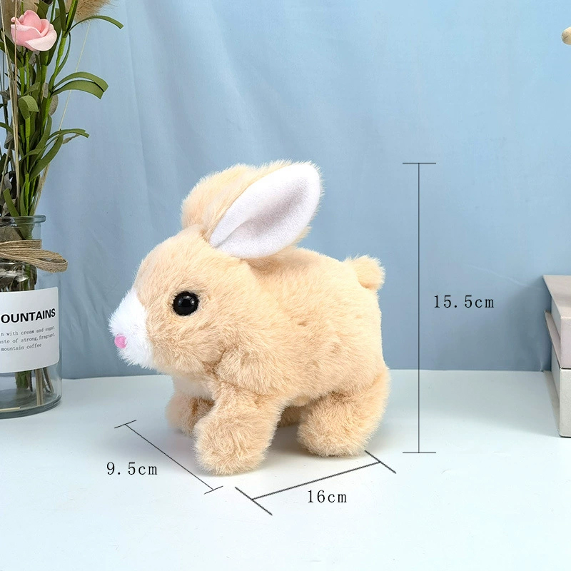 Upgraded Interactive Bunny Toy. Hops, walks, talks, shakes ears. Plush Gift for Kids (Grey) — image 11
