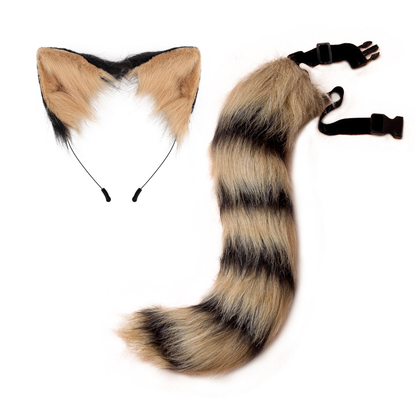 Accesorio de cola de zorro falsa para disfraces de Halloween con orejas de gato y cinta para el cabello — imagen 11