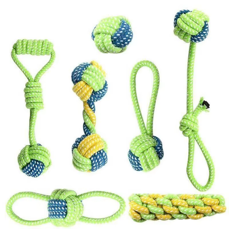 Juguetes para Perros Interactivos de Cuerda de Algodón para Perros Grandes Pequeños Pelotas Accesorios para Mascotas — imagen 1