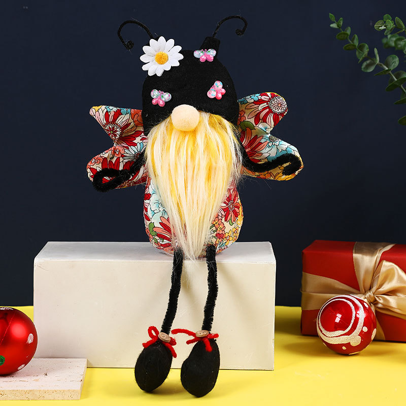 Bee Festival Flower Butterfly Long Legs Faceless Doll Cute Gnome Doll Ornament Creative Doll Gift — image 4