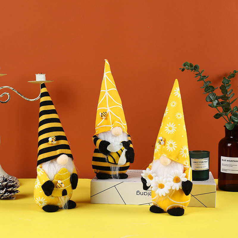 New bee festival faceless doll cute dwarf doll Rudolph doll ornaments window decoration supplies — image 3