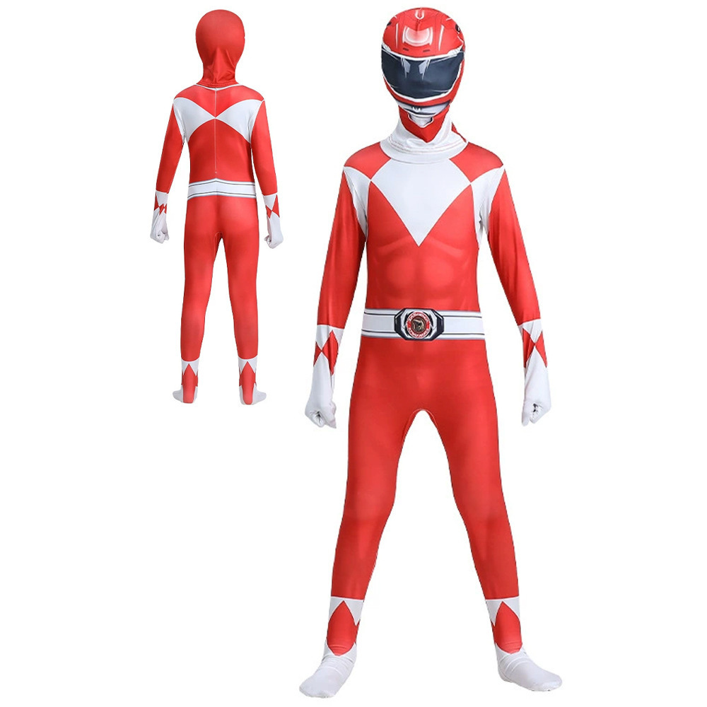 Dino Team Bodysuit Cosplay Costume Full Coverage Elastic Printed Suit Halloween Stage Performance Outfit — image 8