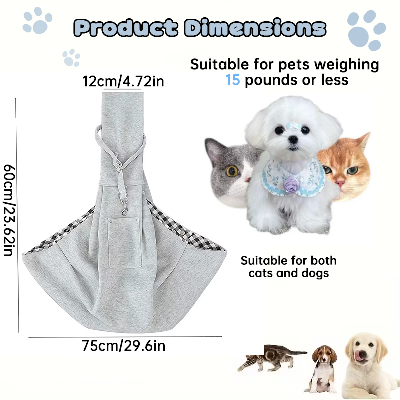Portable Pet Carrier Bag for Small Dogs & Cats up to 7.5kg - Lightweight Shoulder Bag for Travel, Hiking, and Outdoor Use — image 11