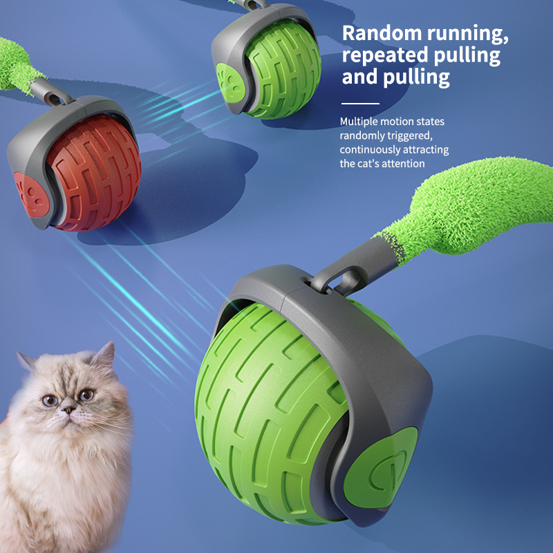 USB Rechargeable Indoor Random Running Cats Funny Automated Self-Rotating Rolling Toy Smart Pet Teasing Cat Ball — image 3