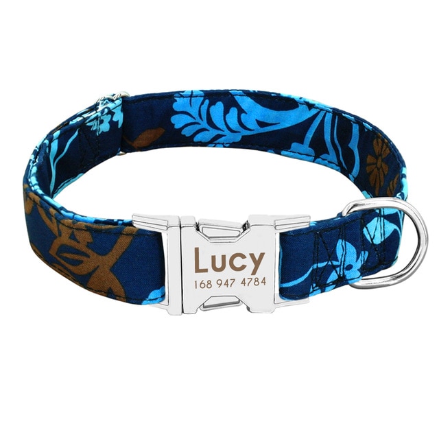 Dog Collar Personalized Nylon Pet Dog Tag Collar Custom Puppy Cat Nameplate ID Collars Adjustable For Medium Large Dogs Engraved — image 9