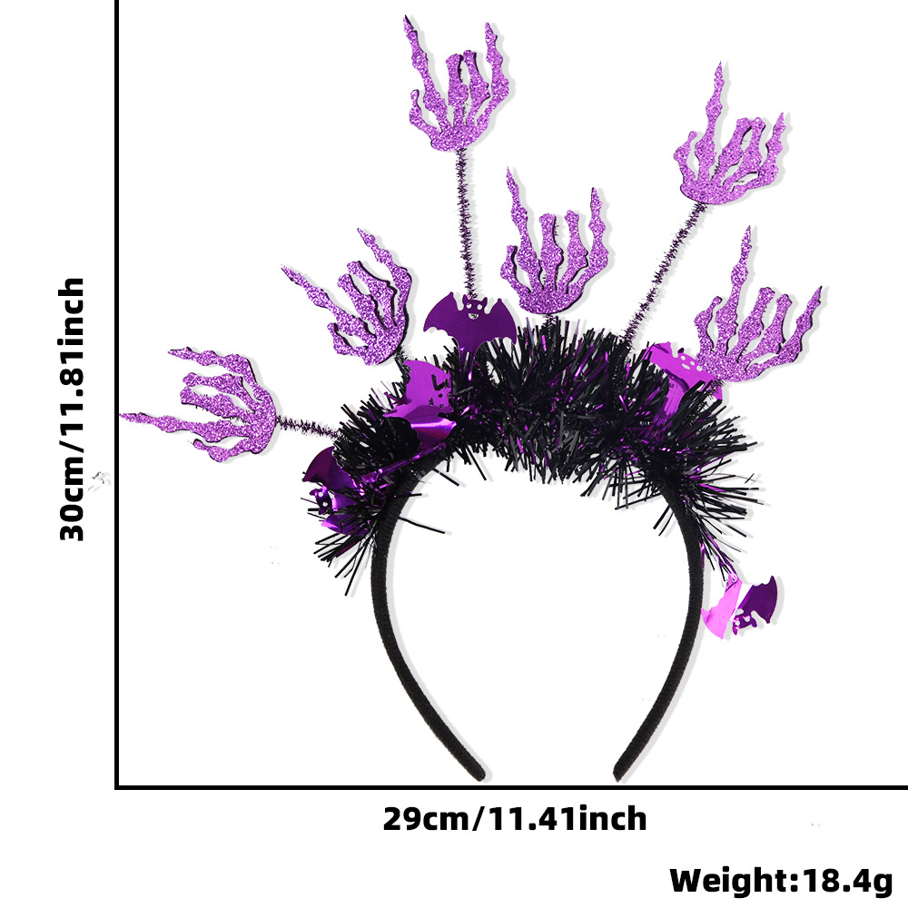 New Halloween Headband with Pumpkin, Spider, and Pom-Pom Design, Radiating Colorful Strips, Fun Party Accessory for Halloween Celebration — image 7