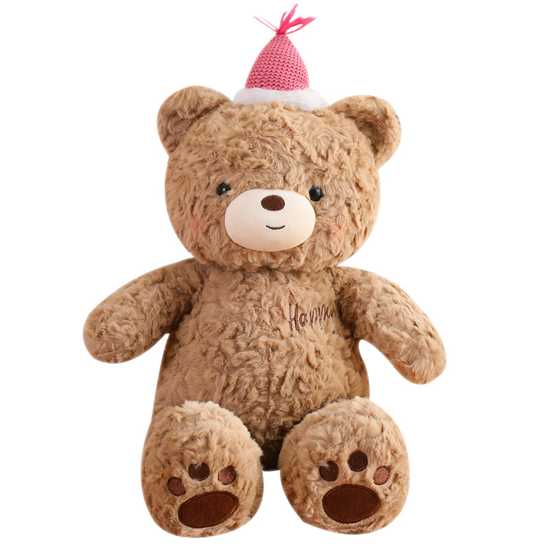 Cute Brown Bear Plush Toy Animal Doll for Girls, Soft Stuffed Rabbit and Doggy Pillow for Sleeping — image 3