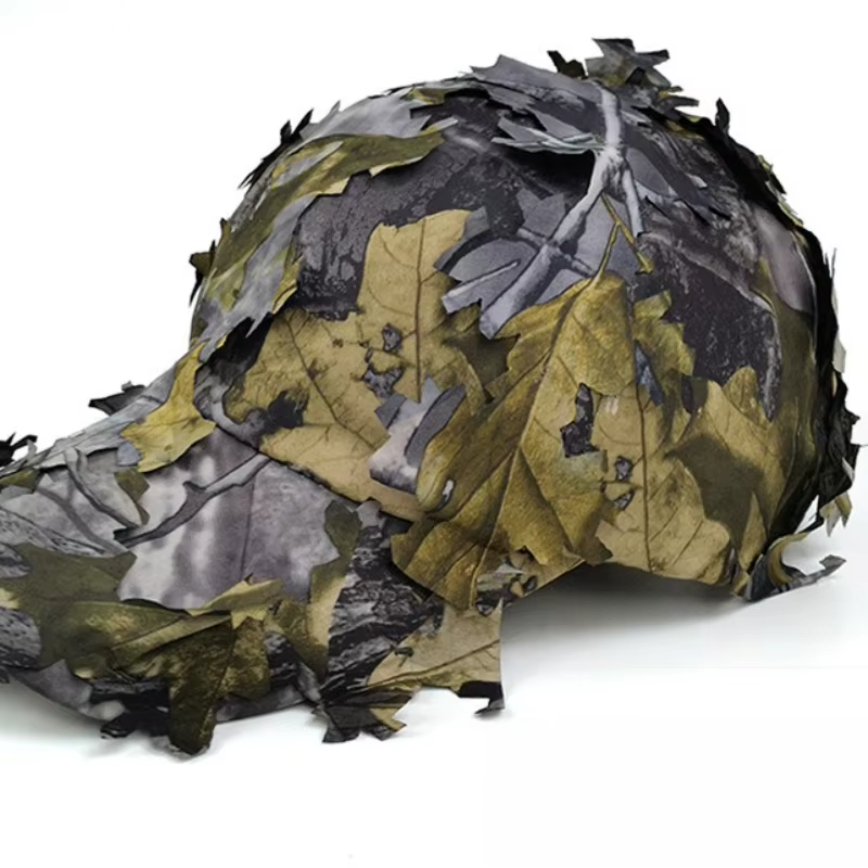 Men's 3D Leaf Camo Baseball Cap, Adjustable Quick Dry Tactical Sniper Hat for Outdoor Hunting Fishing Airsoft Multi-color — image 3