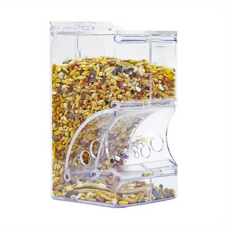 Alimentador Automático Transparente para Hamsters y Conejos de Alimento Plástico Contenedor Dispensador — imagen 6