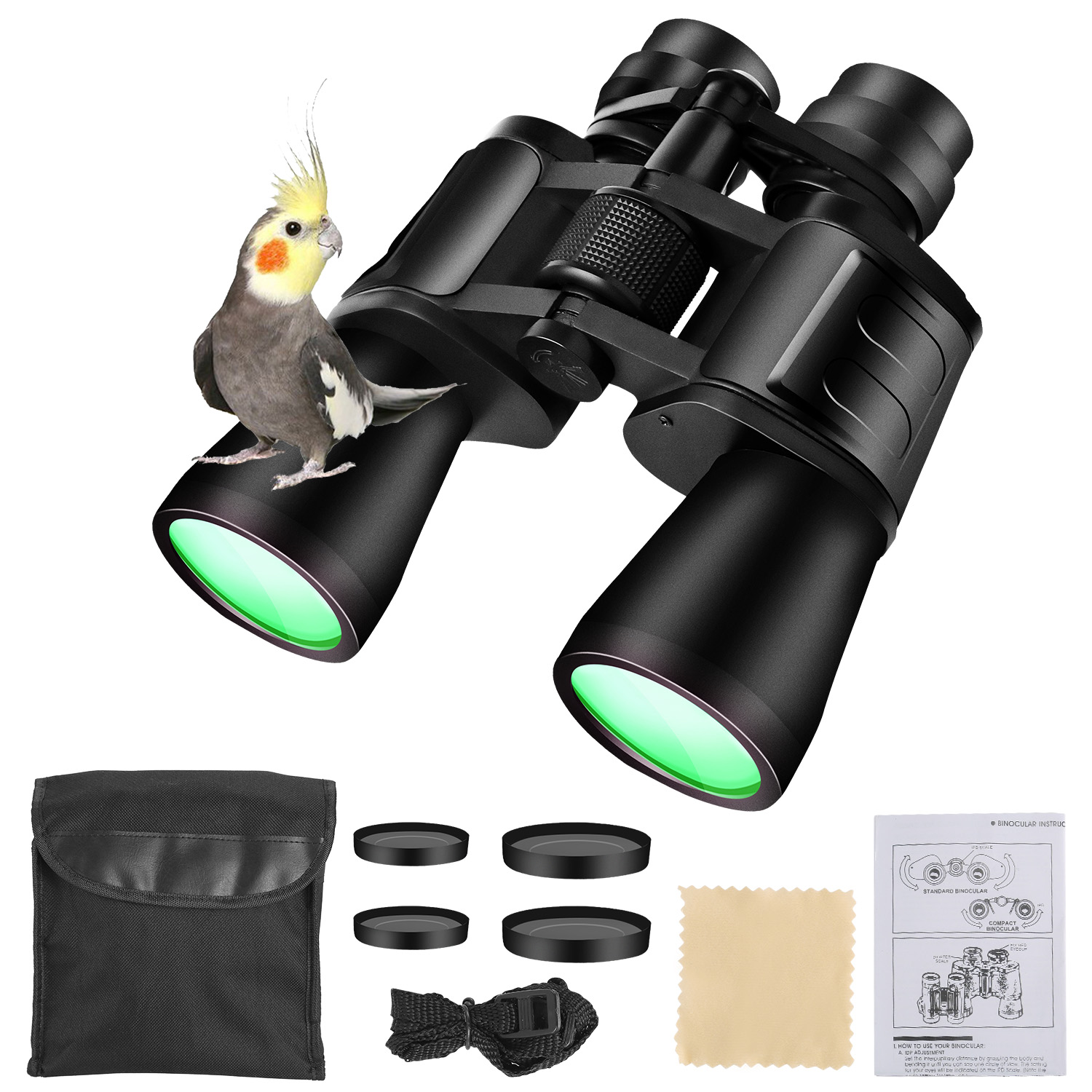 Binoculares Portátiles con Zoom y Lente FMC Visión Nocturna en Baja Luz para Observación de Aves, Caza, Eventos Deportivos y Conciertos, para Adultos y Niños — imagen 3