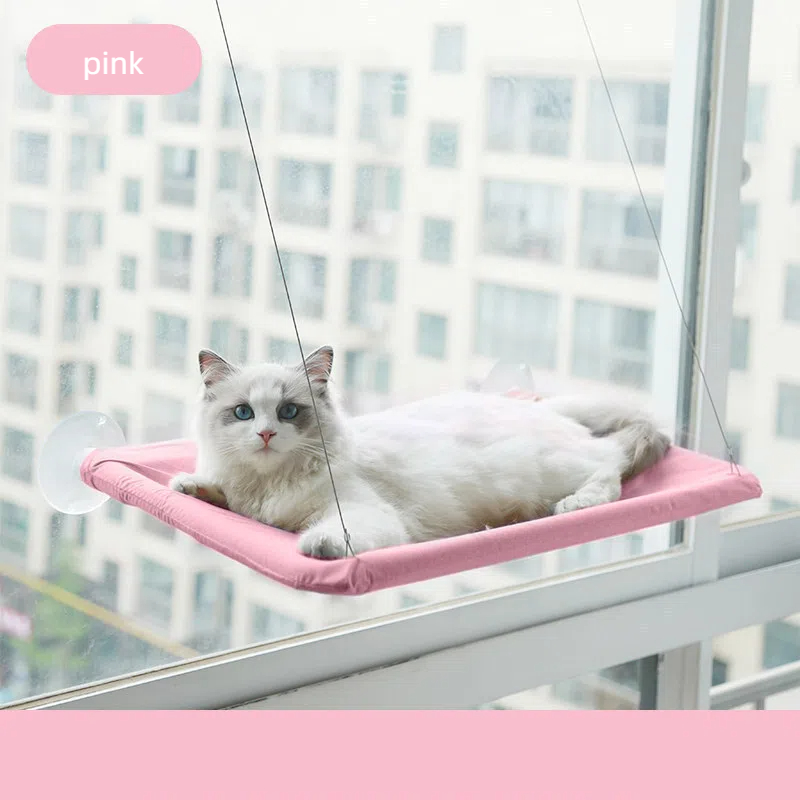 Hammaca para gatos de cuatro estaciones - Cama plegable para ventanas con sujeción por adherencia para mascotas — imagen 7