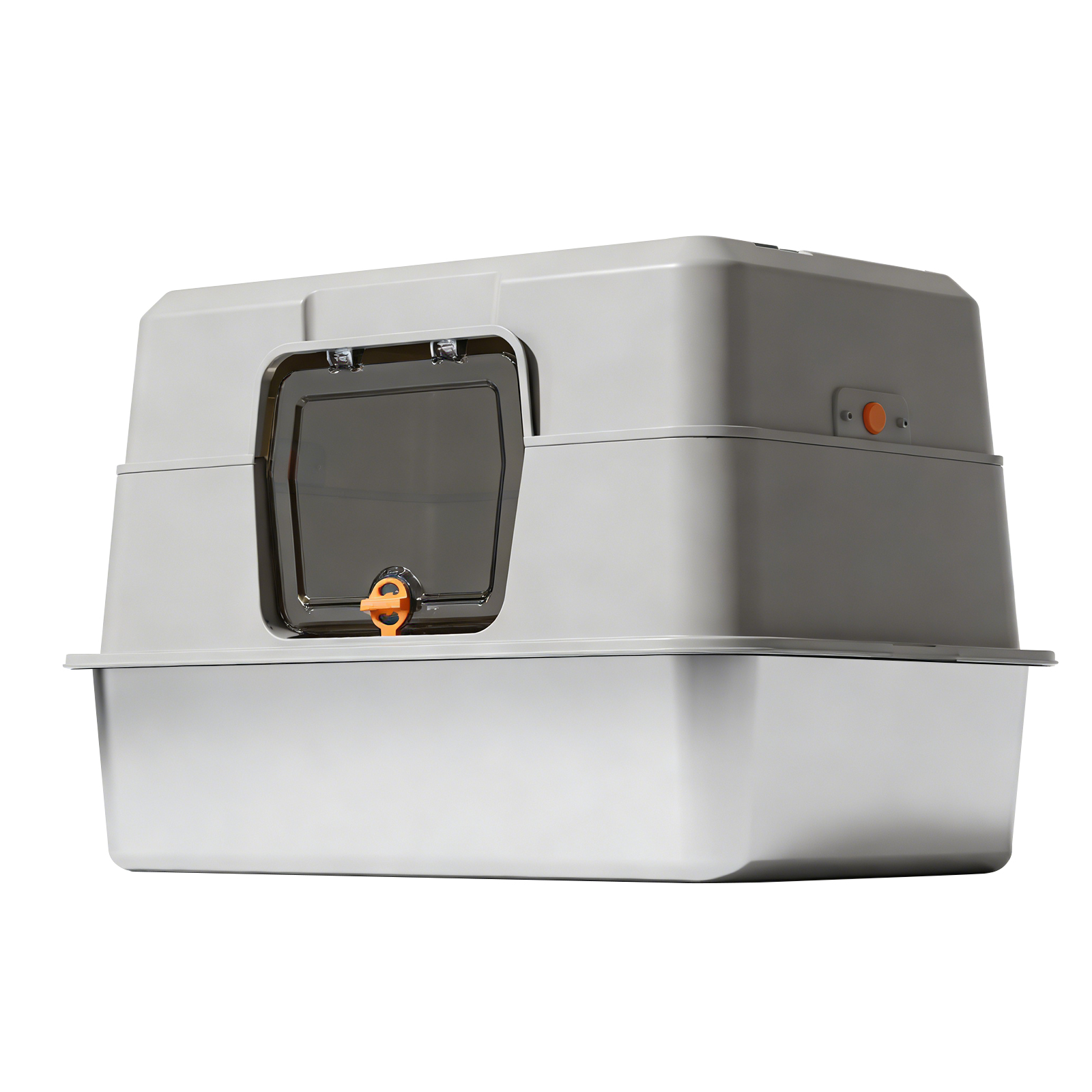 Fully Enclosed Stainless Steel Cat Litter Box — imagen 1