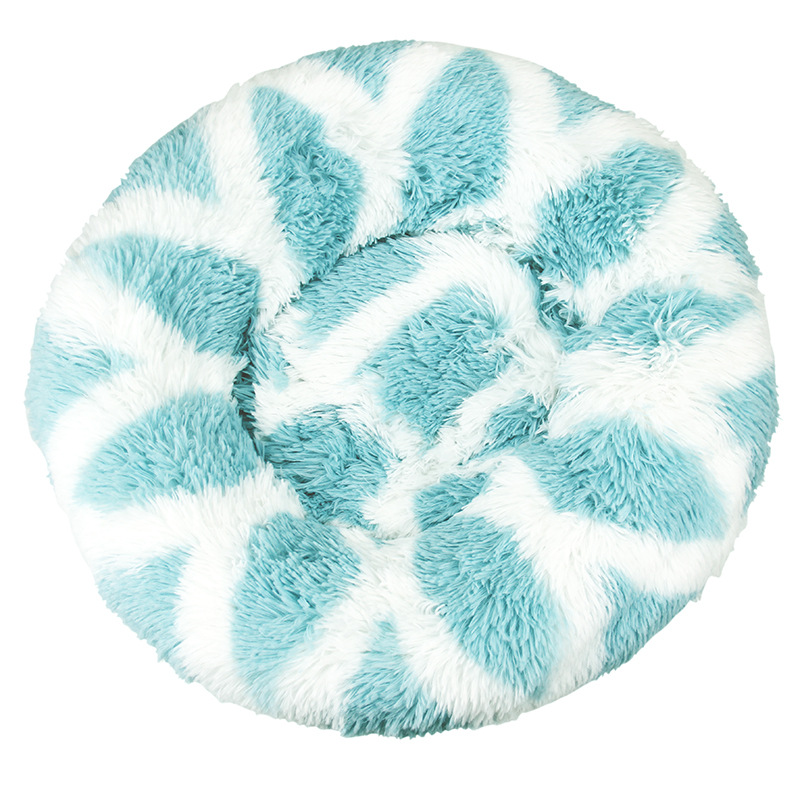 Dog Kennel Cat Kennel Plush Round Gradual Change Pet Kennel Dog Bed Winter Mat Gradual Change Pet Mattress Pet Supplies — image 4