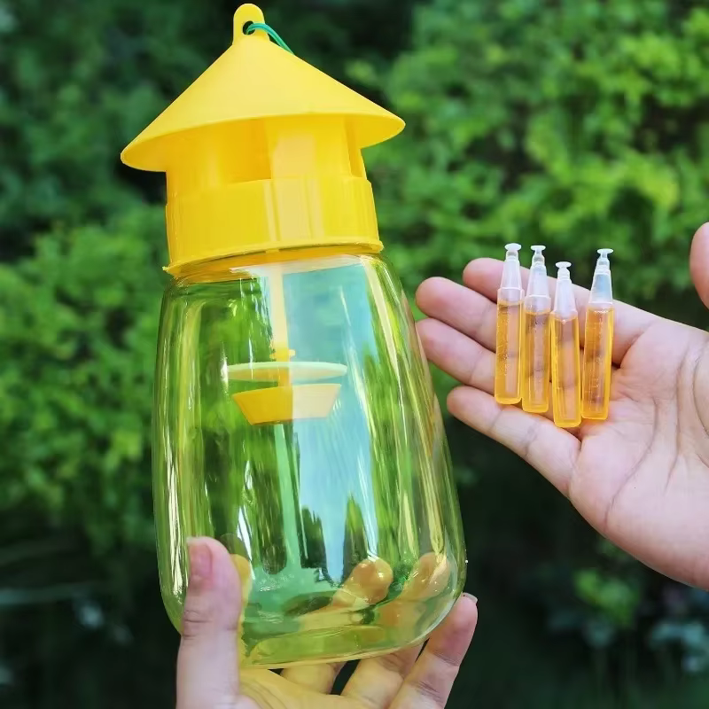 Trampa Para Moscas de la Fruta Reutilizable, 1-5x, Atrapainsectos de Plástico Transparente y Ecológico, Herramienta de Control de Plagas Para Hogar, Jardín y Huerto — imagen 2