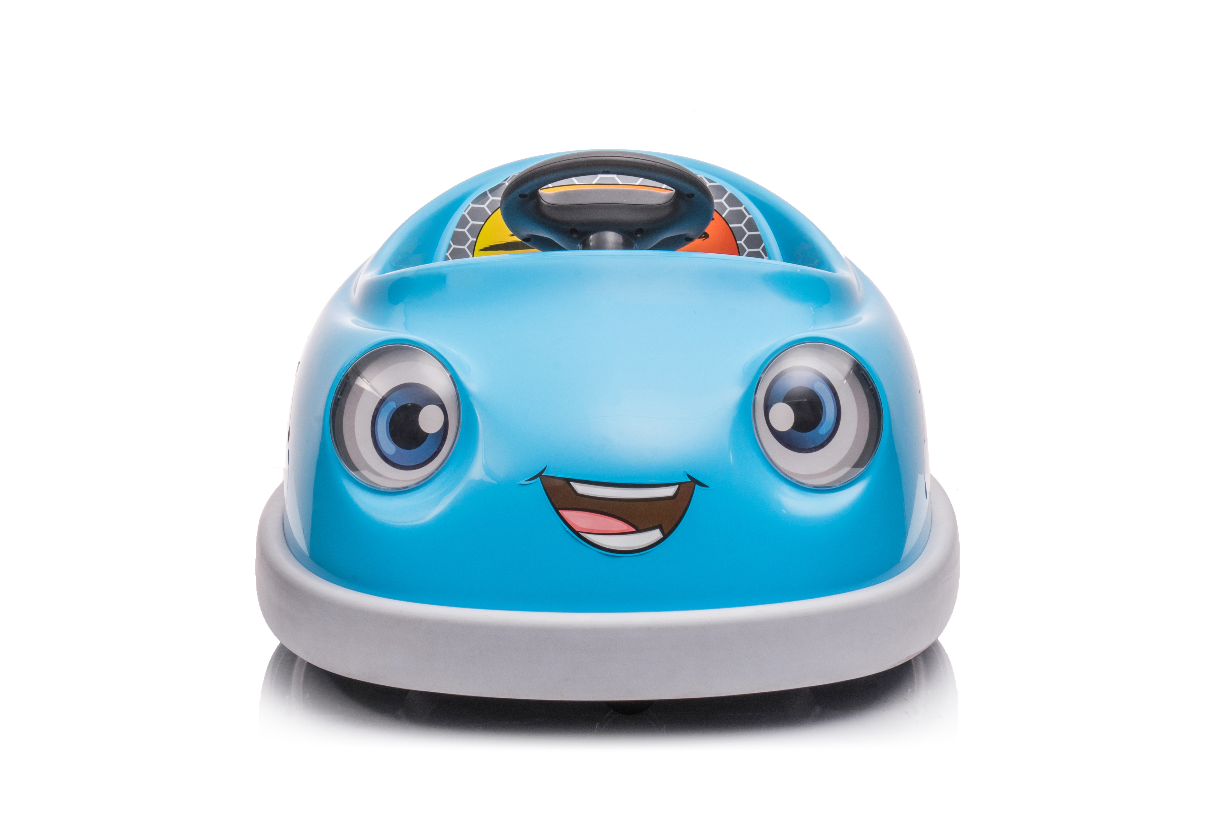 Coche de Choque para Niños, 12V Acción Dual Edad 1-6 Años Coche Eléctrico para Niños con Palanca Comida Placa USB BT Música Modo Caballo de Roca Protección contra Colisiones Coche de Carrera para Niños — imagen 3