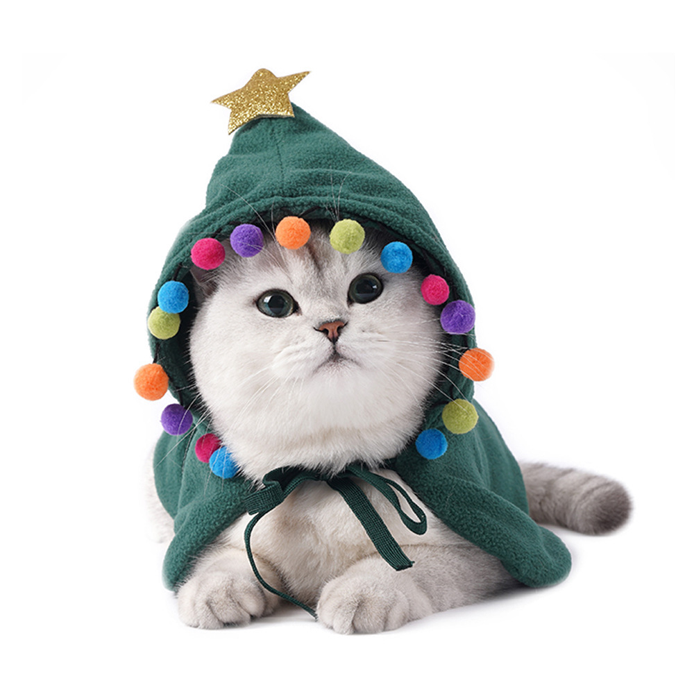 Disfraz de Navidad para Perros y Gatos - Árbol de Navidad con Capa — imagen 1