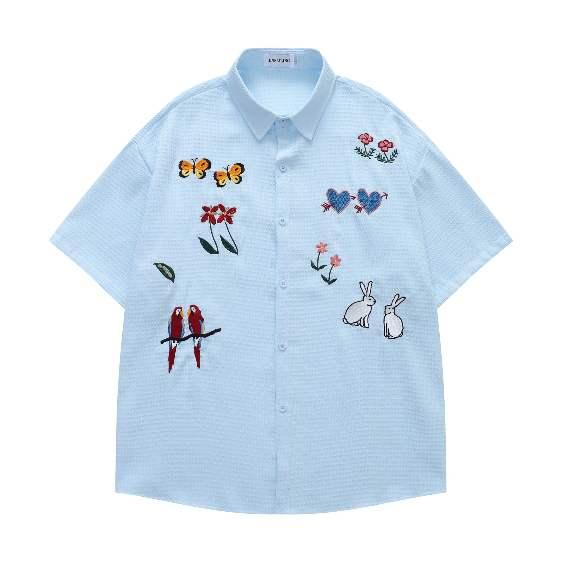 Flower and animal embroidery short sleeves — image 9