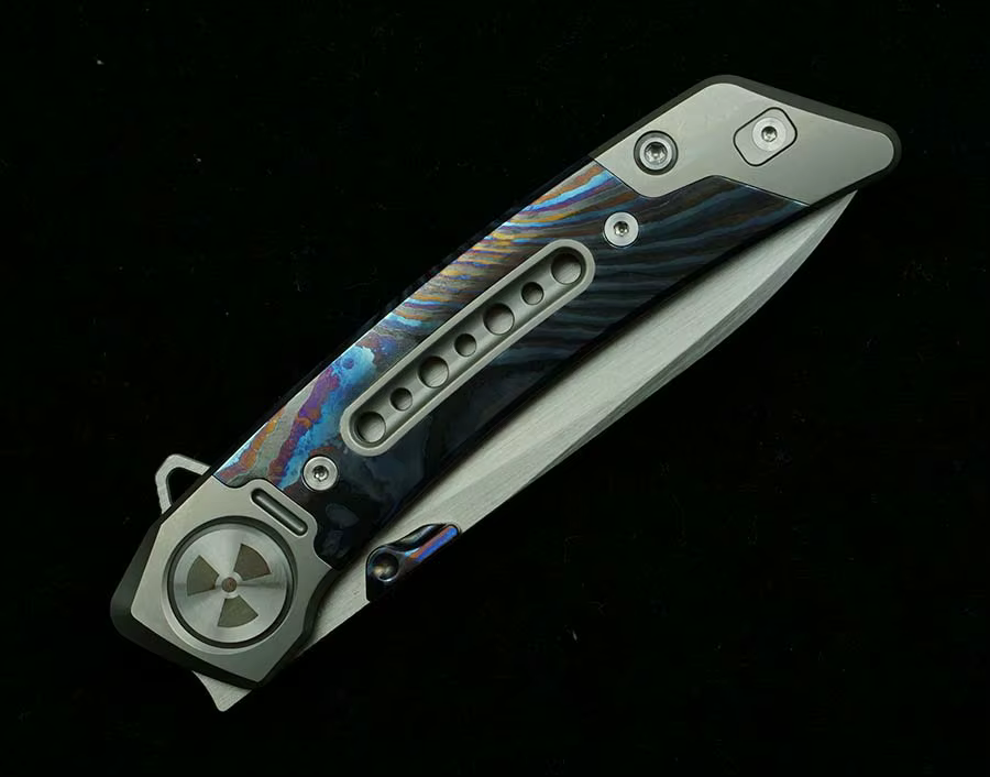 LEMIFSHE New Folding Knife Real M390 Steel Titanium/Carbon Fiber Handle Outdoor Camping Survival Pocket EDC Tools — image 6