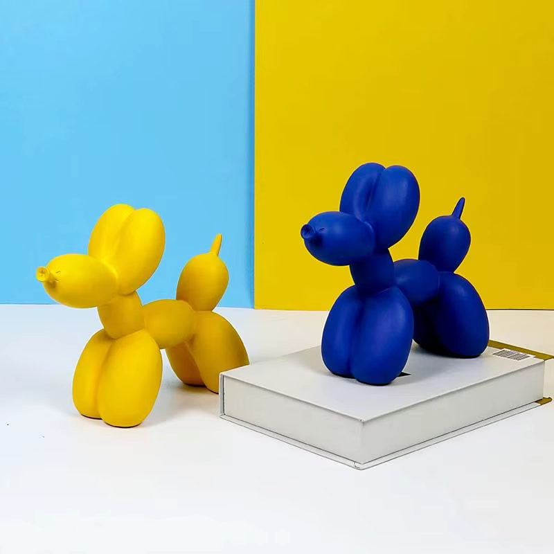 Mat Balloon Dog Nordic Figurine Animals Statue Sculpture Cake Art electroplating Small Antiskid decorations living Dessert Party — image 5