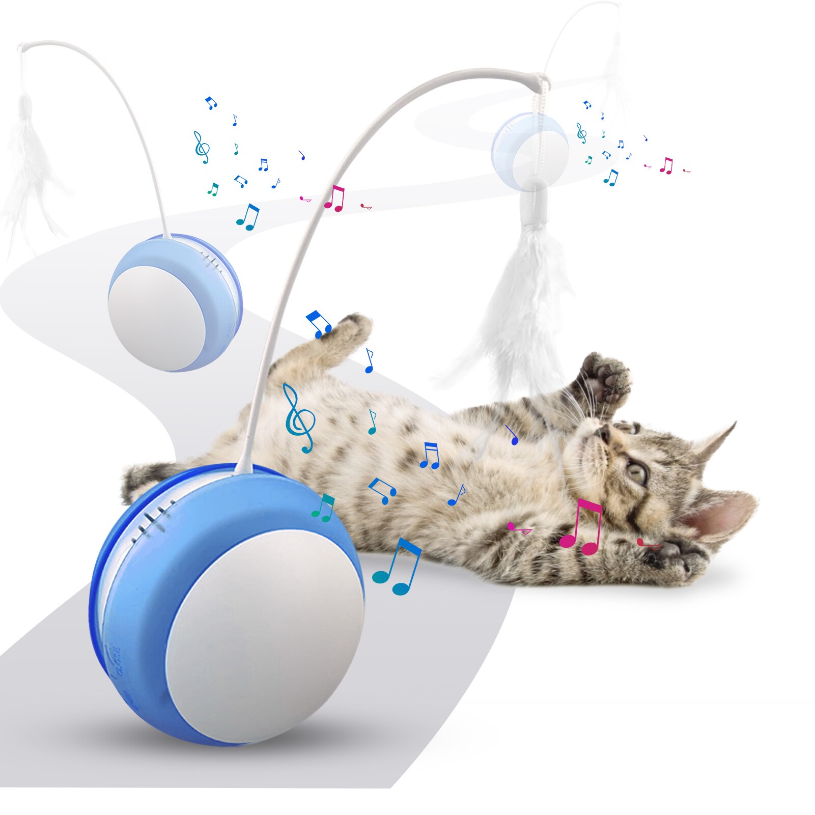 Juguetes de Tumbler para Gatos: Rueda Interactiva con Sonido y Luces para Mascotas — imagen 5