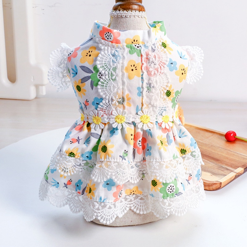 Floral dress dog Clothes skirt Super for dogs Clothing pet Outfits — image 10