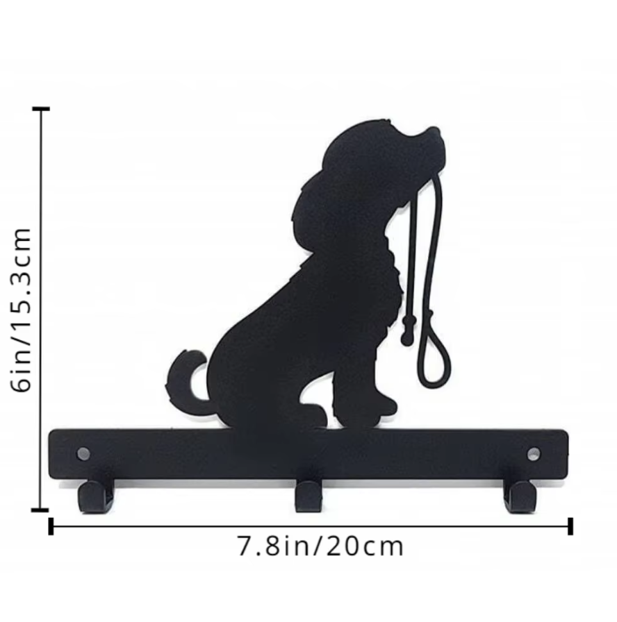 Cadena de Perro con Soportes de Madera para Colgar en Pared con Ganchos — imagen 4