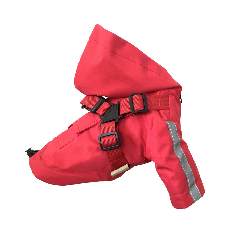 Pet Raincoat Dog All-Weather Raincoat Pu Outdoor Reflective Pet Poncho — image 5