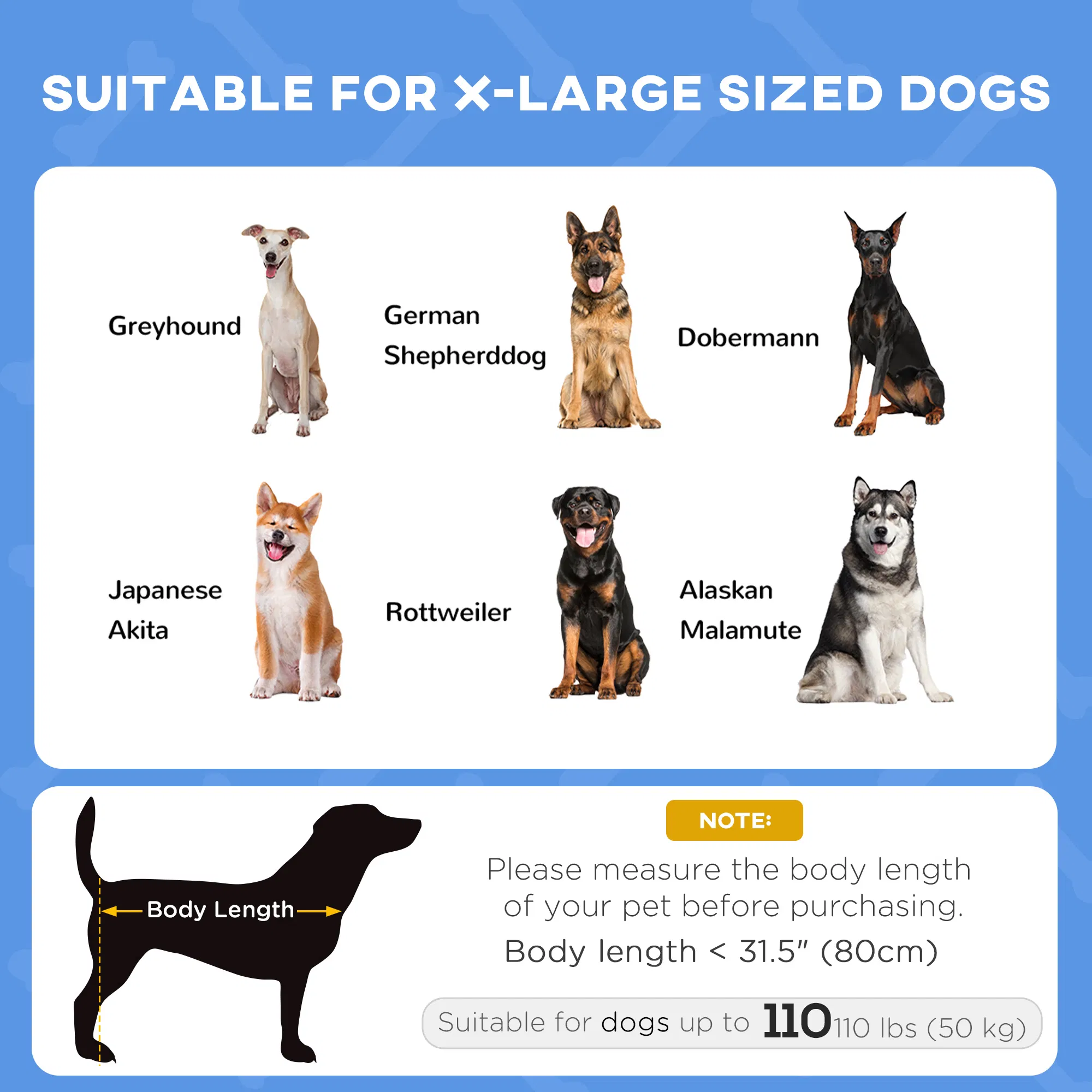Elevated Cooling Pet Bed Portable Raised Dog Cot with Canopy for XL Sized Dogs, Dark Blue — image 5