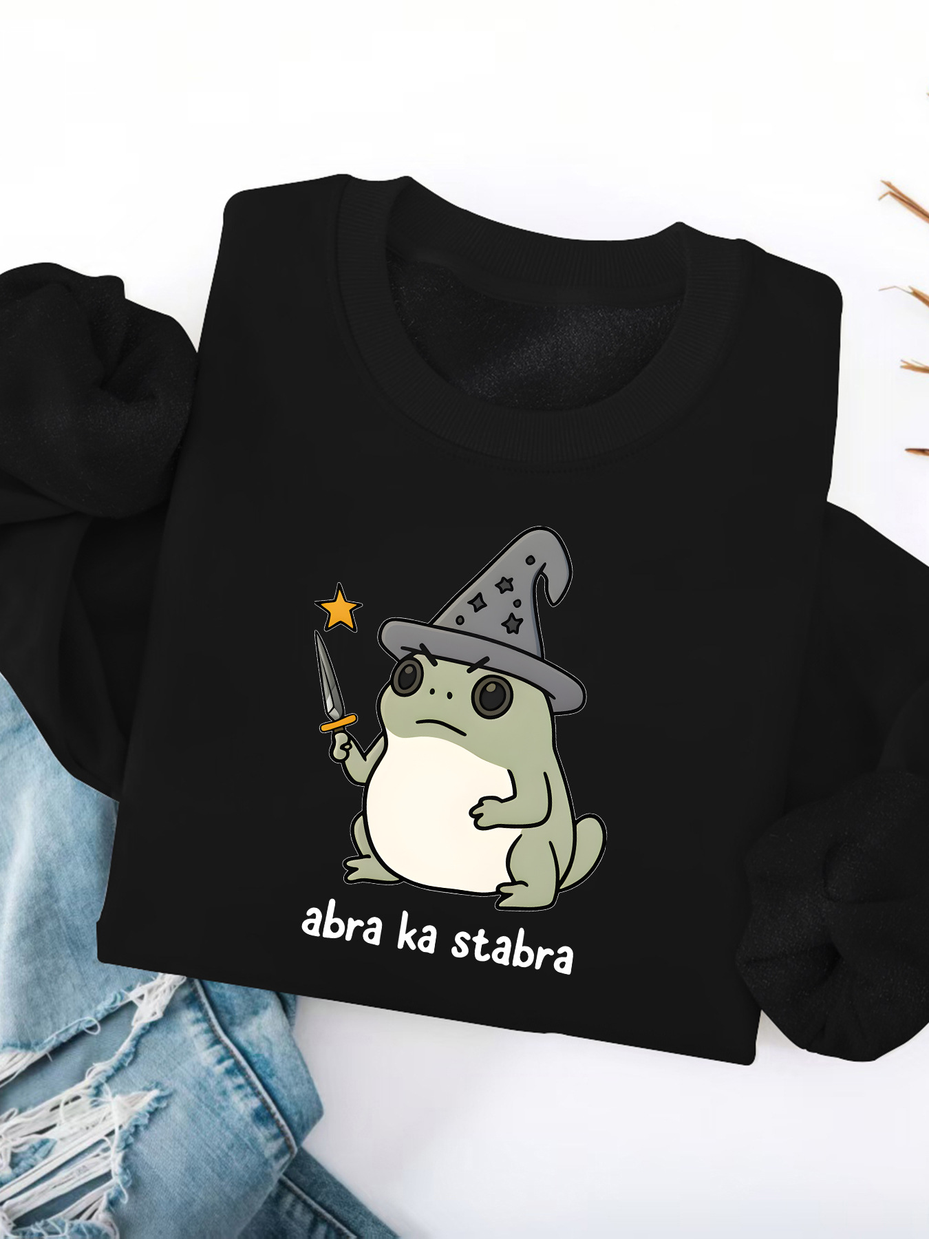 Frog printed fleece hoodie — image 10
