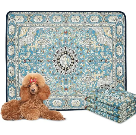 Qeils Washable Pee Pads For Dogs, 2 Pack Reusable Puppy Pads 36x41 Super Absorbent Leakproof Dog Training Pads, Non-Slip Potty Pads For Floor, Crate, Couch, Whelping Pads Litter Mat Pet Supplies — image 1