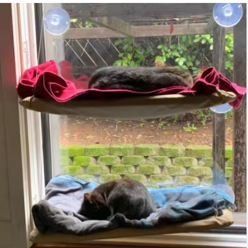 US LOCAL STOCK Hiphoppet Best Selling Washable Window-Mounted Sucker Cat Hammock Cat Nest Seat Elaxing Spot To Lounge For Cats — image 3