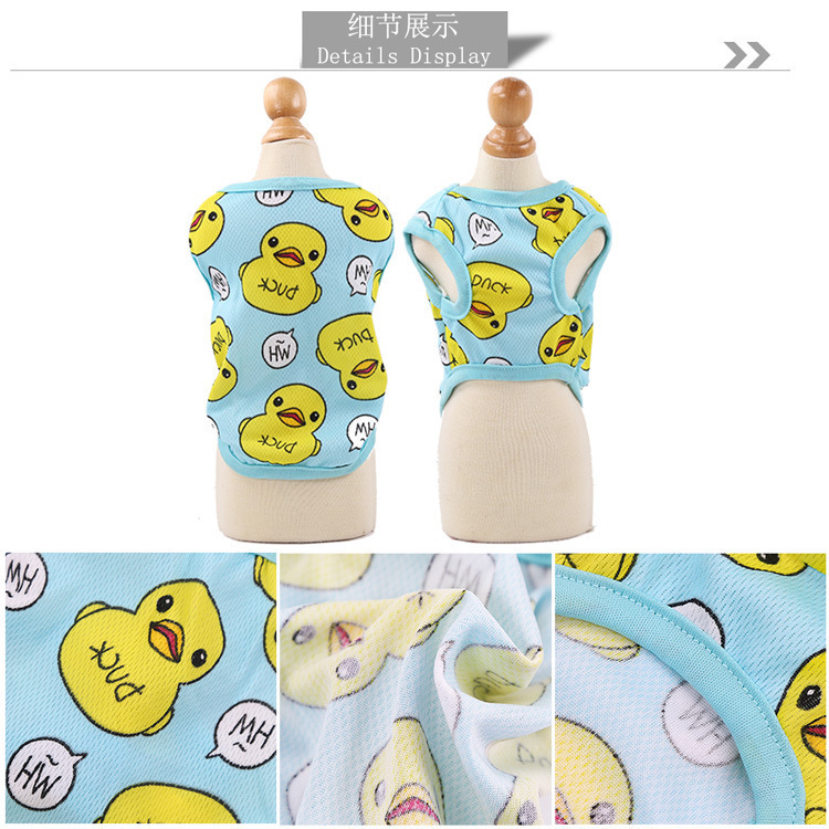 Ropa de Verano para Perros y Gatos - Vestido de Pato Amarillo con Malla Grande Tamaño — imagen 5
