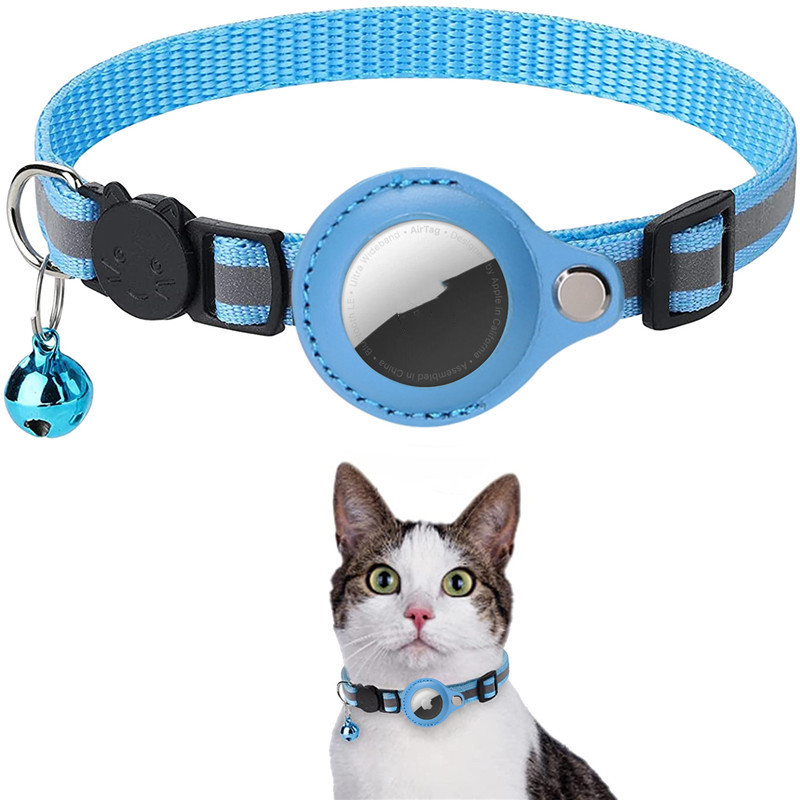 Reflective Collar Waterproof Holder Case For Airtag Air Tag Airtags Protective Cover Cat Dog Kitten Puppy Nylon Collar — image 18