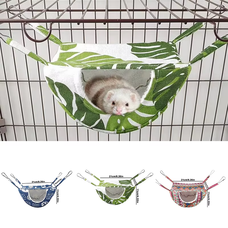 Ferret Hammock for Cage ，Guinea Pig Hideout Mouse Hammock Ferret Bed, Hamster Bed, Hanging Hammock, Warm Bed for Ferret, Chinchilla — image 1