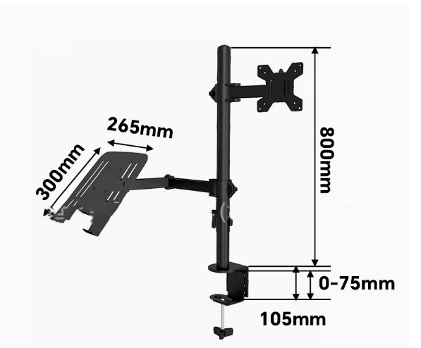 Soporte para monitor de computadora 17/22/24 pulgadas base de escritorio para juegos y alimentación de pollos con aumento de altura — imagen 14