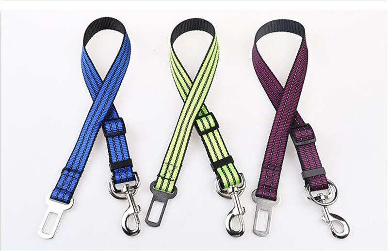 Reflective pet seat belt nylon dog traction rope keep pet's safety in car dog car seat belts B43 — image 6