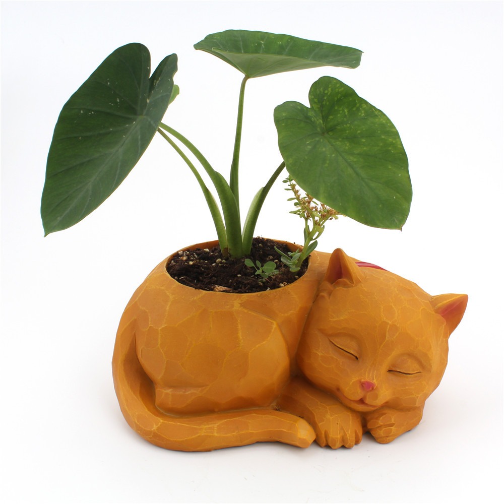 Sleeping Cat Meaty 3D Cartoon Creative Potted Plants — image 6