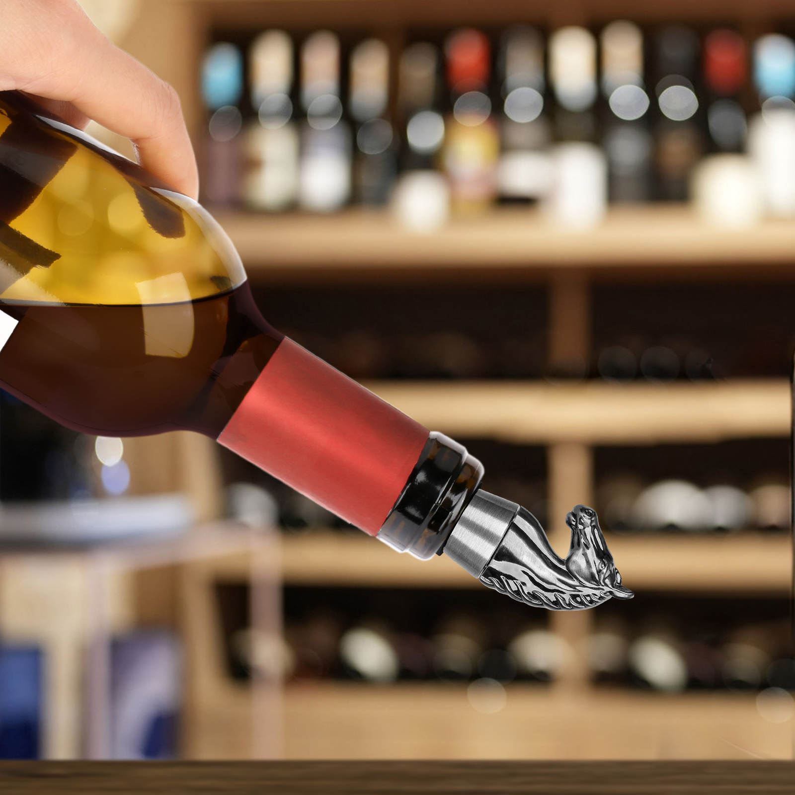 Luxury Horse Head Wine Bottle Stopper Animal-shaped Wine Stopper For Preserving Red Wine, A Kitchen Storage Gift, A Birthday Gift For Universal Wine Preservation Supplies — image 7
