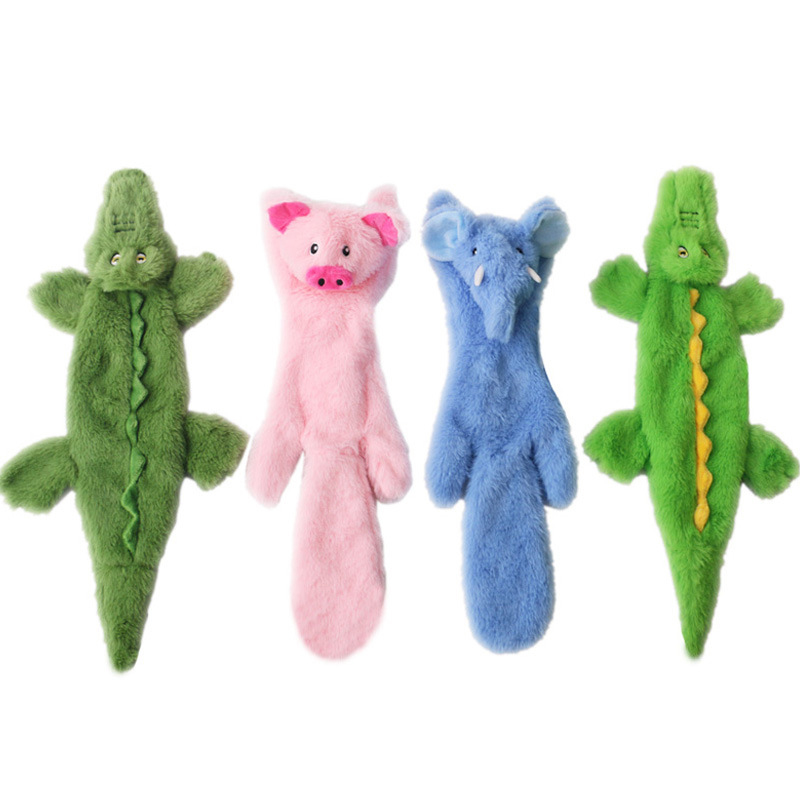 New Pet Plush Crocodile Pig Elephant Sound Paper Toy Dog Relief Bite Resistant Leather Shell Toy — image 1