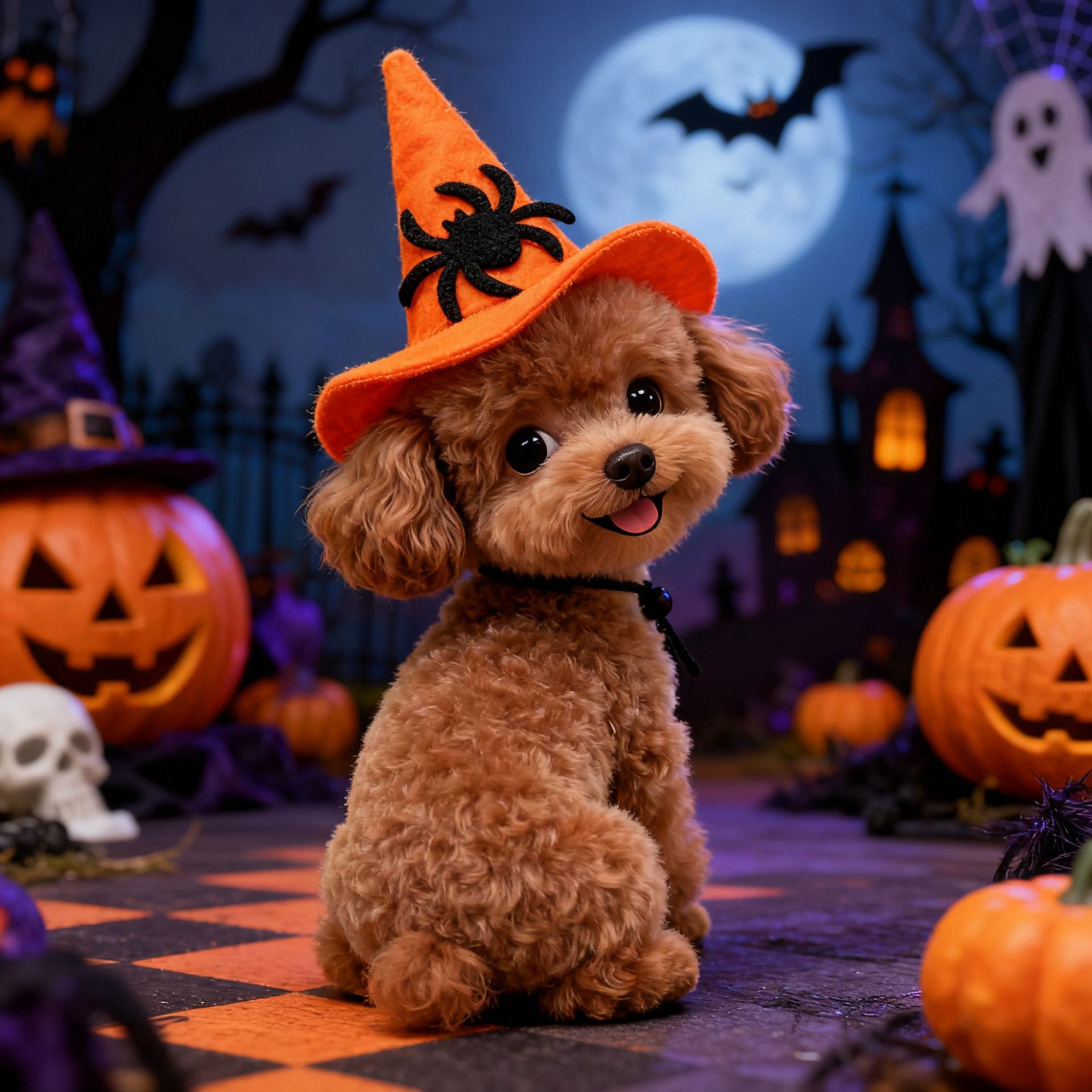 Pet Halloween Hat Creative Pumpkin Devil Spider New Stock Rabbit Pet Dog — image 15