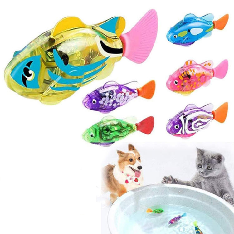 Pez Robótico Acuático Luminoso Juguetes de Baño para Niños Pez Eléctrico de Bajos Costos — imagen 1