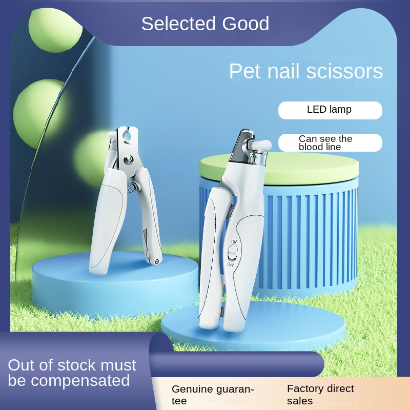Tijeras para uñas de mascotas con luces LED para carga y monitoreo de línea sanguínea Tijeras para uñas de perros — imagen 2