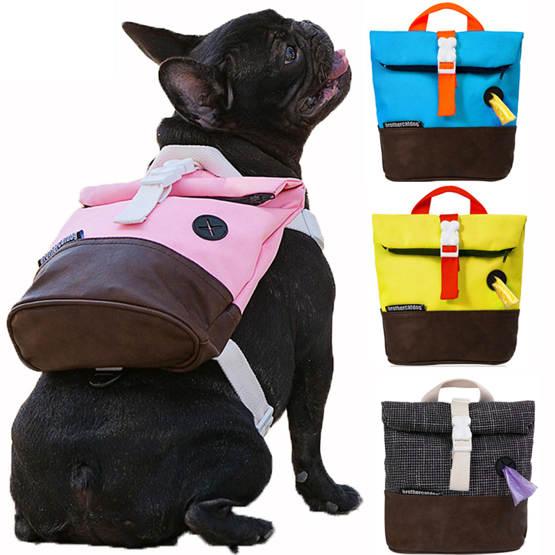 Mochila para Perros - Arnesón Respirable Ajustable con Bolsa de Comida para Cachorros y Puppies — imagen 1