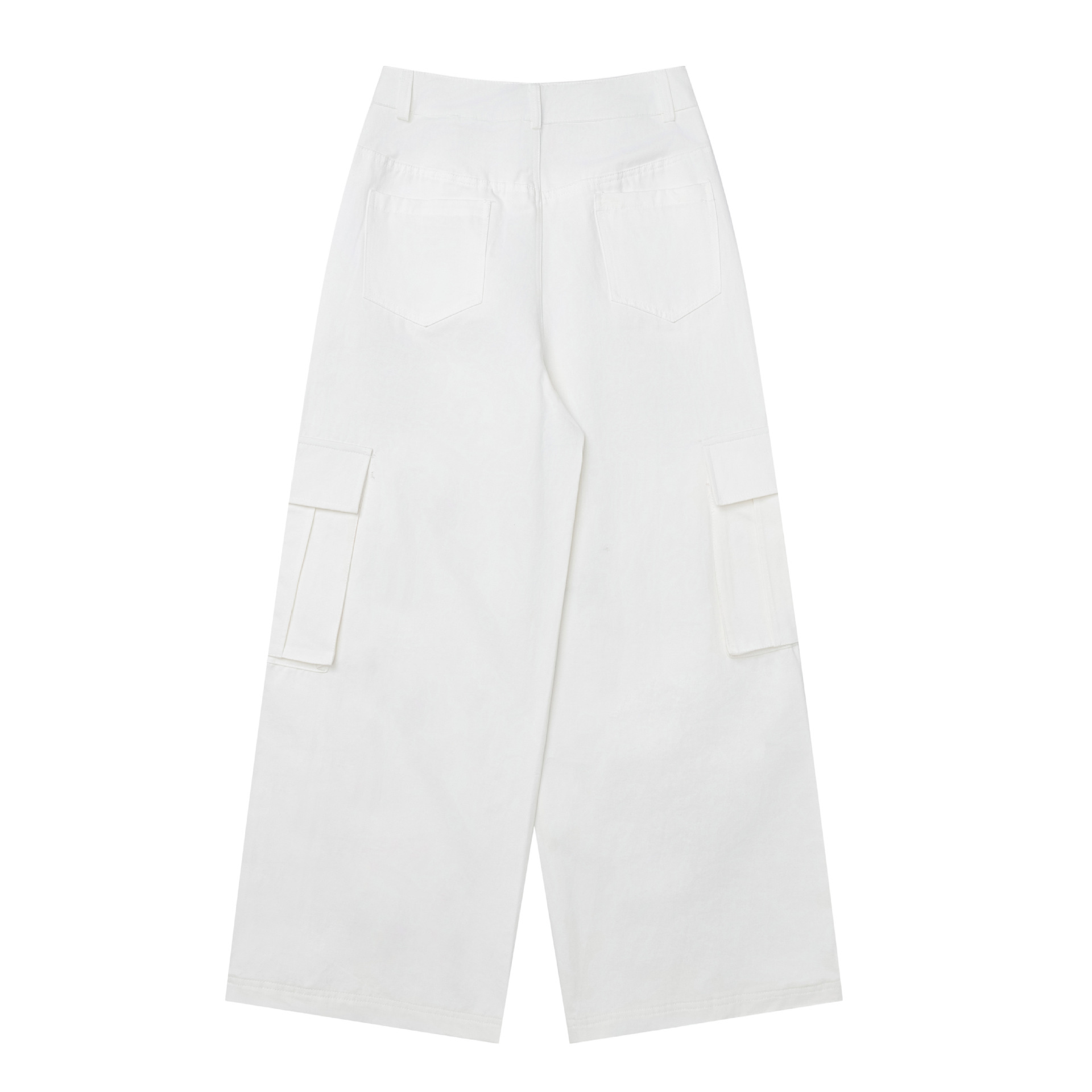 Women's Sweet Cool Casual Wide Leg High Waist Star Rabbit Embroidered Cargo Pants — image 4