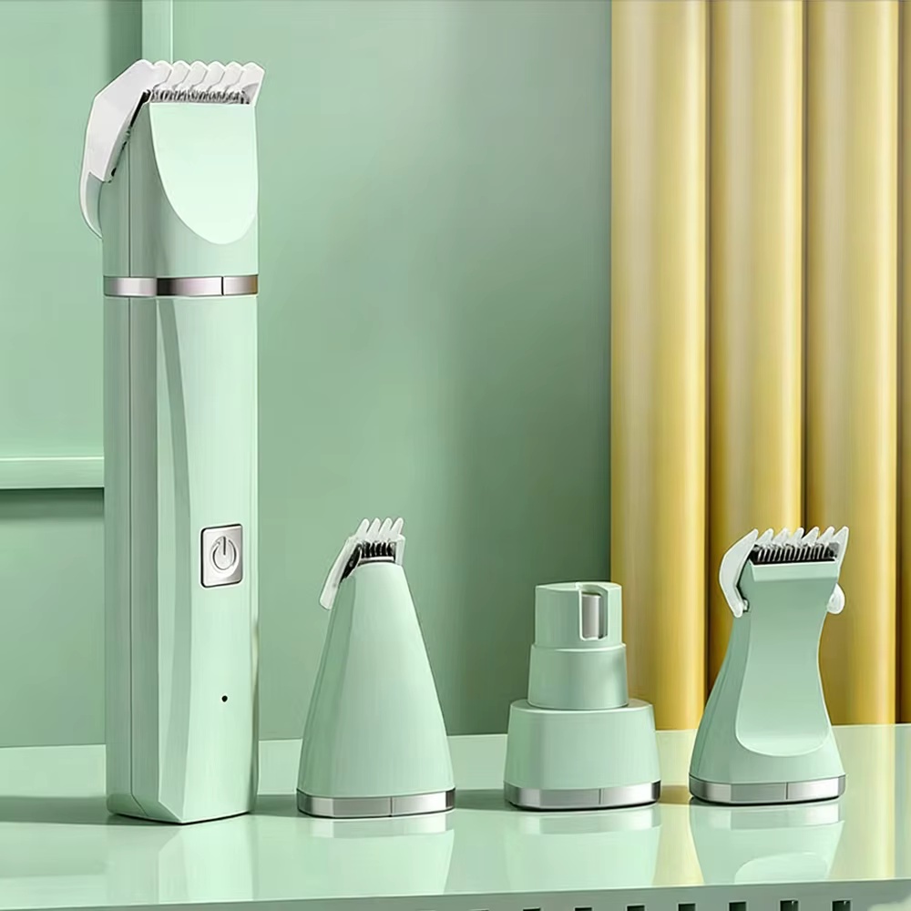 4-In-1 Pet Grooming Care Set 4 Different Blades Dog Trimmer Low Noise Pet Clippers Rechargeable Cordless Safe Pet Hair Shaver — image 1