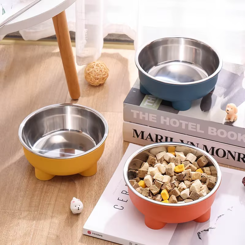 Tazón de Acero Inoxidable Para Mascotas de 600ml, 1/4 Piezas: Desmontable, Fácil de Limpiar, Plato Para Perro y Gato con Base Antideslizante Para Mayor Seguridad — imagen 2