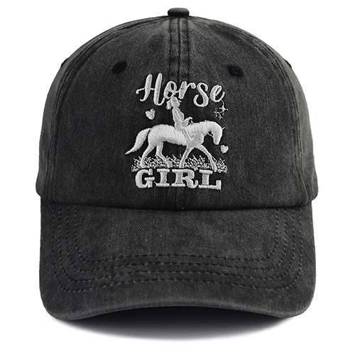 Horse Girl Vintage Washed Baseball Hat — image 2