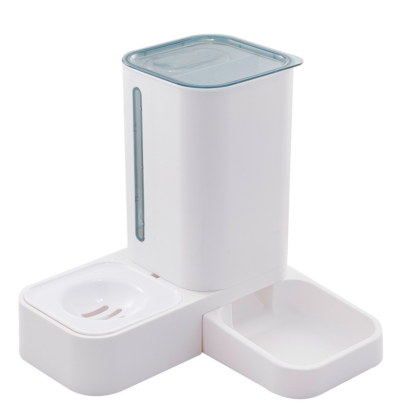 Automatic pet feeder automatic food and water dispenser plastic pet bowl double bowl dog bowl — image 5