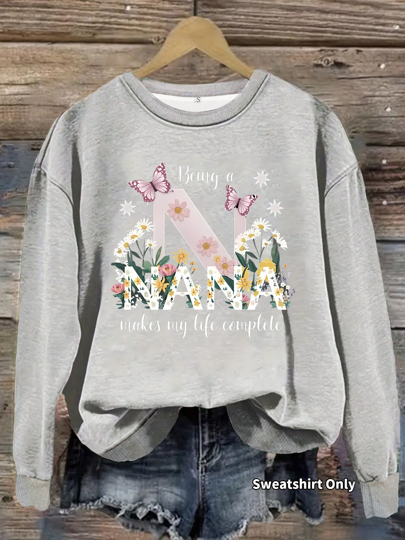 Butterfly printed long sleeved fleece sweatshirt — image 11