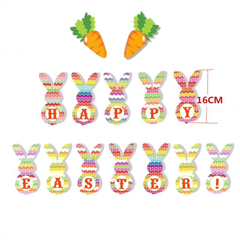 Nueva Bandera de Pascua de Cenicienta con Conejo y Flores para Decoración Temática de Fiesta — imagen 2